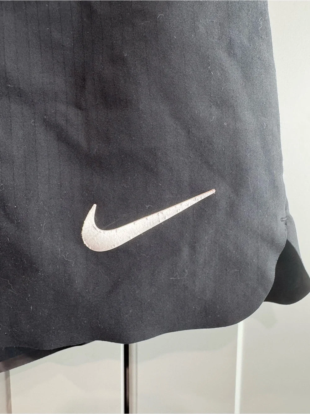 Nike Black Women's Athletic Shorts with White Swoosh